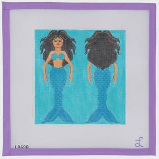 Brunette Haired Mermaid Eyeglass Case by Lycette Designs (thumbnail)