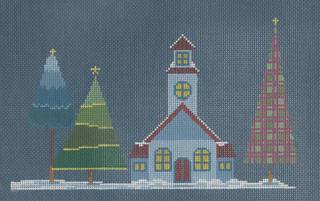 A Christmas Village - Church with Stitch Guide by A Stitch in Time (thumbnail)