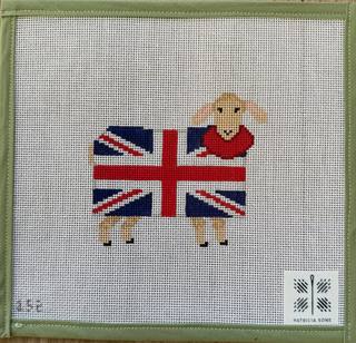Sheep with Union Jack with stitch guide by Patricia Sone (thumbnail)