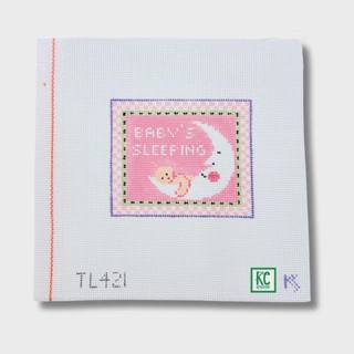 Pink Baby's Sleeping Tiny Inspiration Canvas by Kathy Schenkel (thumbnail)