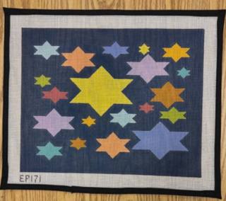 Susan Roberts EP171 Floating Stars of Color Tallis by Liz Goodrick-Dillon (Tapestry Tent, via Susan Roberts) (thumbnail)