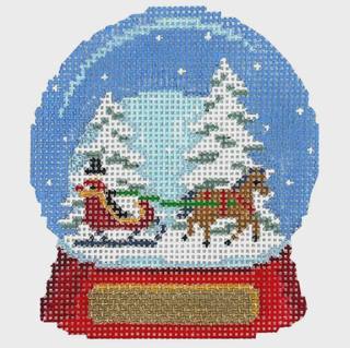 Snow Globe, Sleigh Ride by Susan Roberts Needlepoint (thumbnail)