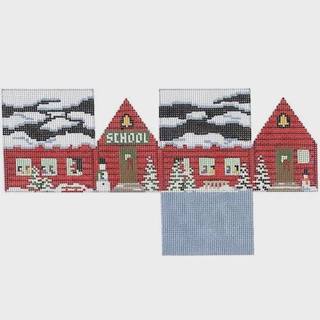 School House Mini House on 18 by Susan Roberts Needlepoint (thumbnail)