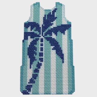 NTG TS273 - Palm Tree/Aqua Mini Shift by Two Sisters Needlepoint (thumbnail)