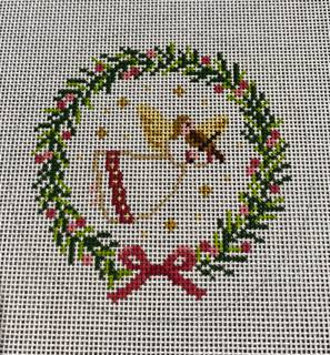 Angel w Violin Wreath by Lauren Bloch Designs (thumbnail)