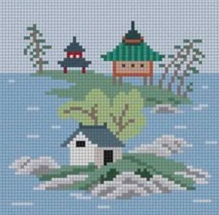Asian Islands 3 Houses by Liz Goodrick-Dillon (Tapestry Tent, via Susan Roberts) (thumbnail)