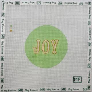 Joy Round Canvas by M F Needlepoint (thumbnail)
