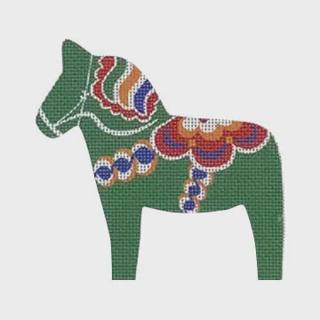 Pepperberry NOR09 Dala Horse Green by Pepperberry Designs (thumbnail)