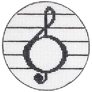 Music Note Monogram Round by Rachel Donley (thumbnail)