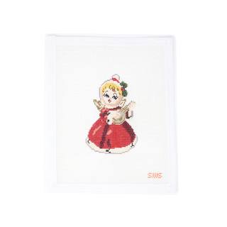Ceramic Mandolin Angel by Stitching with Stacey (thumbnail)