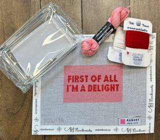 First of All I'm A Delight - Needlepoint Paperweight Kit by August Design Works (thumbnail)