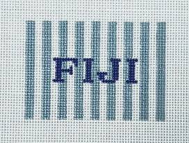 Stripe luggage tag insert-Fiji 1901-Fiji by Kangaroo Paw Designs (thumbnail)