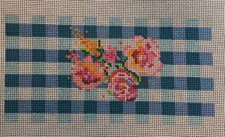 Flowers On Gingham by Blueberry Point Canvas (thumbnail)