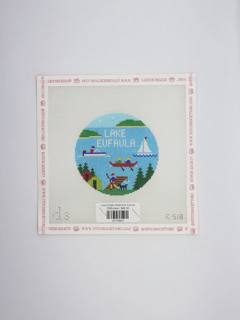 Lake Eufaula Oklahoma Canvas by Doolittle Stitchery (thumbnail)