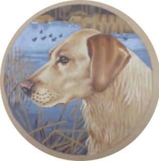 yellow lab & ducks by Susan Roberts Needlepoint (thumbnail)