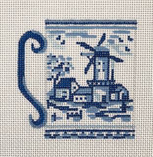 Plum Stitchery TSG50-E Delft Landscape 1 Coaster by Plum Designs (thumbnail)