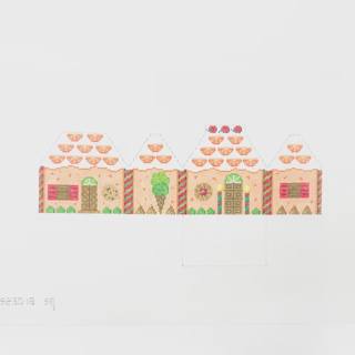 3D Gingerbread House with Orange Slice Roof by Liz Goodrick-Dillon (Tapestry Tent, via Susan Roberts) (thumbnail)