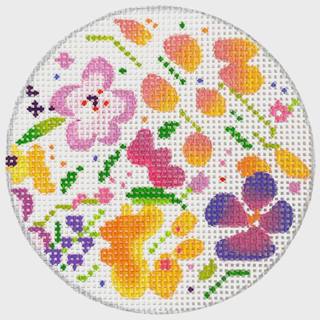 Peppy Floral 4" Round by Blueberry Point Canvas (thumbnail)