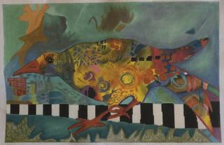 tye dyed bird by Patti Mann (thumbnail)