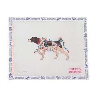 German Shorthaired Pointer Wrapped in Lights by Poppy's Designs (thumbnail)