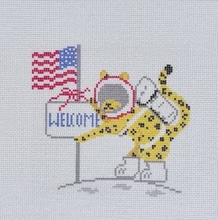 Dolce Vita Moon Landing Leopard Printed Canvas by KCN Designers (thumbnail)