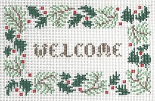 Welcome - Pine Boughs and Leaves by Liz Goodrick-Dillon (Tapestry Tent, via Susan Roberts) (thumbnail)