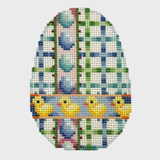 NTG TS710 - Chicks/Eggs/Tattersall Egg by Two Sisters Needlepoint (thumbnail)