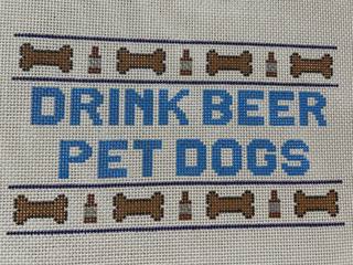 Drink Beer Pet Dogs by The City Stitcher (thumbnail)