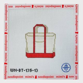 Plain Colored Tote - Red (13 mesh) by Wheelhaus Needlepoint (thumbnail)