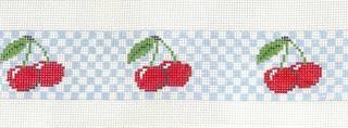 Cherries on Blue Check Belt by Kristine Kingston (thumbnail)