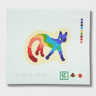 Rainbow Cat Canvas by Saturnalia Stitching (thumbnail)