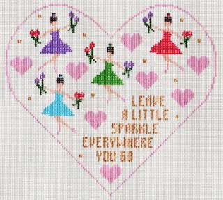 Large Heart Pillow - Trunk Show by Doolittle Stitchery (thumbnail)