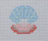 Glitter Oyster Shell w/Pearl by La Fete Needlepoint (thumbnail)
