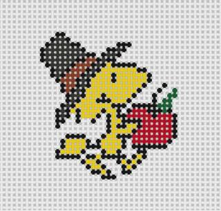 PEANUTS Thanksgiving - Woodstock as Pilgrim Canvas by Officially Needlepoint (thumbnail)