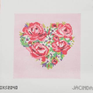 Flower Heart Canvas Large by Initial K Studio (thumbnail)
