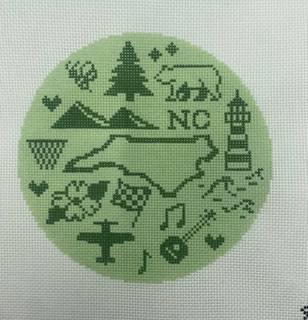 NC Icons Round by Ivy Thread Needlepoint (thumbnail)