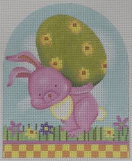 pink bunny with egg by Melissa Shirley Designs (thumbnail)