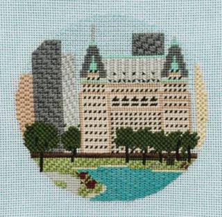 Plaza Hotel from Central Park by Stitch Style Needlepoint (thumbnail)