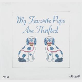 My Favorite Pups are Thrifted by Anne Fisher Needlepoint (thumbnail)