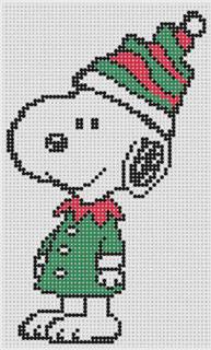 Peanuts Christmas - Snoopy in Elf Costume by Officially Needlepoint (thumbnail)