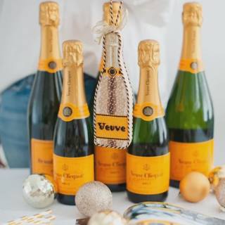 Veuve Bottle - Antelope Champagne Canvas by C'ate La Vie (thumbnail)