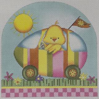 yellow chick in car by Melissa Shirley Designs (thumbnail)