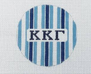 3" round with Stripes Kappa Kappa Gamma by Kangaroo Paw Designs (thumbnail)