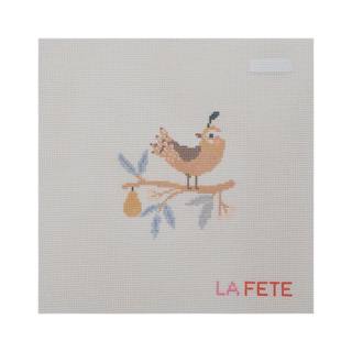 12 Days Of Christmas - A Partridge in a Pear Tree Hand Painted Needlepoint Canvas by La Fete Needlepoint (thumbnail)
