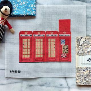 3D London Telephone Booth by Stitch Style Needlepoint (thumbnail)