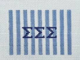 Stripe luggage tag insert-Sigma Sigma Sigma 1901-SSS by Kangaroo Paw Designs (thumbnail)