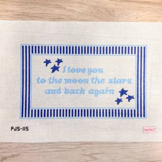 I Love You to the Moon and Back - Blue by Poppy J Stitches (thumbnail)