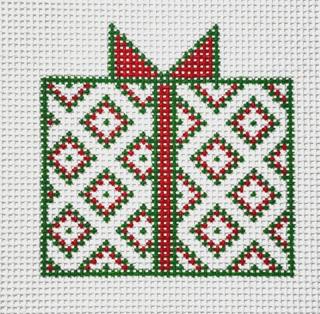 Gift Box - Red and Green by melissa loves needlepoint (thumbnail)