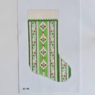 Over the Moon Floral Bauble Stocking Canvas by KCN Designers (thumbnail)