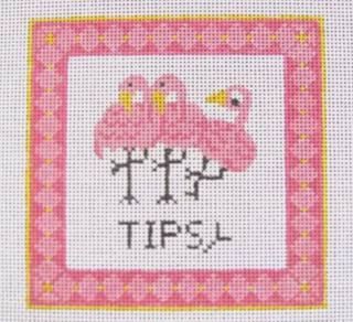 TIPSY Flamingo Coaster Canvas by Griffin Designs (thumbnail)
